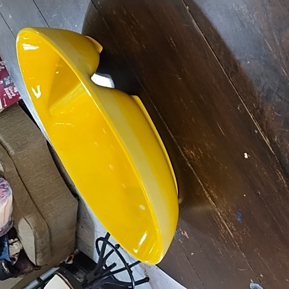 Double Dip Ceramic Serving chips vegetable platter dish Yellow 💛 - Picture 5 of 6